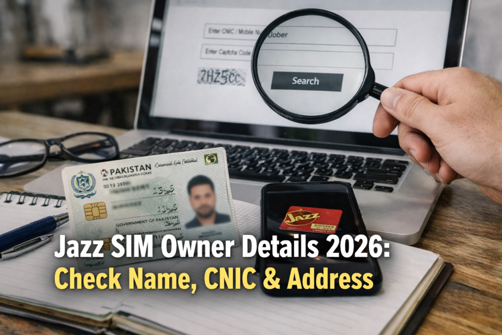 Jazz Sim Owner Details 2026 Check Name CNIC and Address