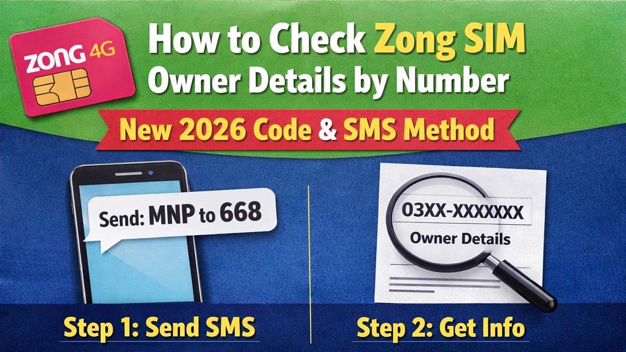 How to Check Zong SIM Owner Details by Number New 2026 Code & SMS Method